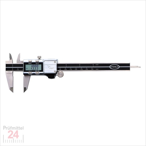 STEINLE 1424 Digital IP67 Messschieber 150 mm
mit Feststellschraube, Ablesung: 0,01 mm
Tiefenmaß eckig