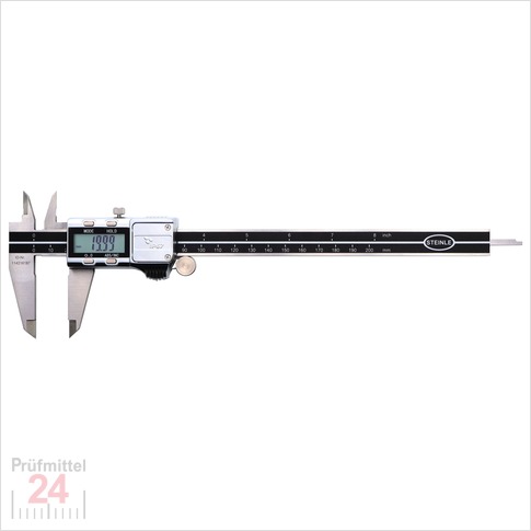 STEINLE 1424 Digital IP67 Messschieber 200 mm
mit Feststellschraube, Ablesung: 0,01 mm
Tiefenmaß eckig