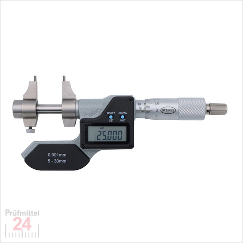 STEINLE 2303 Digitale 2-Linien Innenmessschraube  5 - 30 mm
mit gewölbten Messflächen IP65