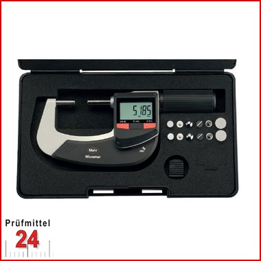 Mahr Bügelmessschraube IP65 Digital 0 - 25 mm
4157050 Micromar 40 EWR-V 
mit nicht drehender Spindel
inkl. 6 Messeinsatzpaare im Etui