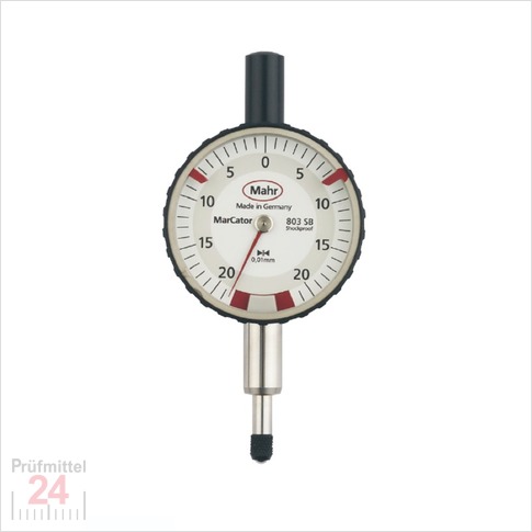 Messuhr Mahr Analog
MarCator 803 SB
Messspanne: 0,4 (±0,2) mm
Ablesung: 0,01 mm