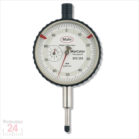 Messuhr Mahr Analog mit Stoßschutz
MarCator 810 SM
Messspanne: 0 - 1 mm
Ablesung: 0,001 mm