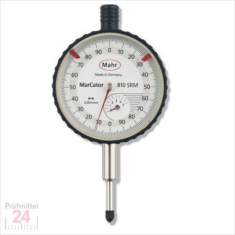 Messuhr Mahr Analog mit Stoßschutz
MarCator 810 SRM
Messspanne: 0 - 5 mm
Ablesung: 0,001 mm