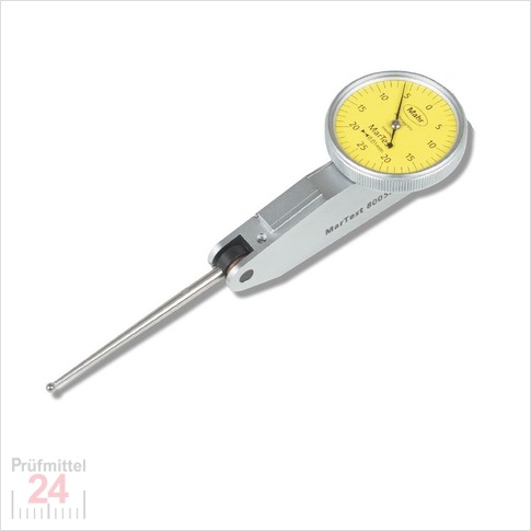 Mahr 800SL Fühlhebelmessgerät 0,5 / 0,01 mm 
Messeinsatz: 41,24 mm / Außenring: 27,5 mm
4306200 / Bezifferung: 25-0-25 / Bauform: horizontal