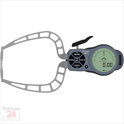 Kroeplin Schnelltaster Digital 0 - 30 mm
für Außenmessung Typ: K330
Skalenteilungswert Skw:  0,001 / 0,002 / 0,005 / 0,01 / 0,02 / 0,05  mm
Max. Tastarmlänge: 116 mm