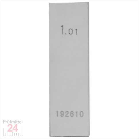 STEINLE 4202 Einzel Parallel Endmaß Stahl 1,01 mm
DIN EN ISO 3650 mit Toleranzklasse: 0