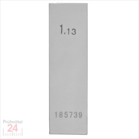 STEINLE 4202 Einzel Parallel Endmaß Stahl 1,13 mm
DIN EN ISO 3650 mit Toleranzklasse: 0