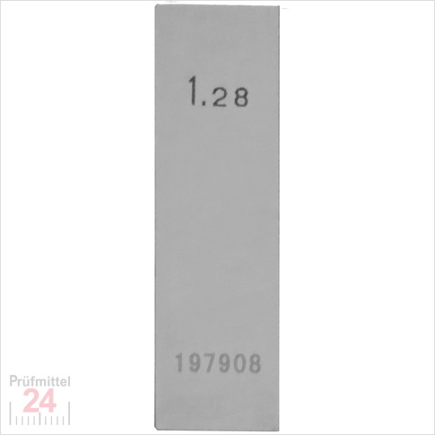 STEINLE 4202 Einzel Parallel Endmaß Stahl 1,28 mm
DIN EN ISO 3650 mit Toleranzklasse: 0