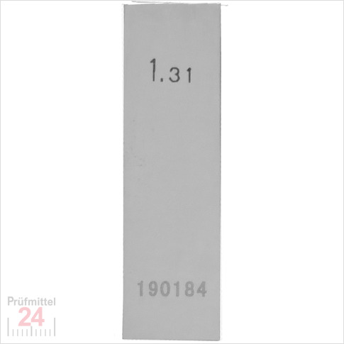 STEINLE 4202 Einzel Parallel Endmaß Stahl 1,31 mm
DIN EN ISO 3650 mit Toleranzklasse: 0
