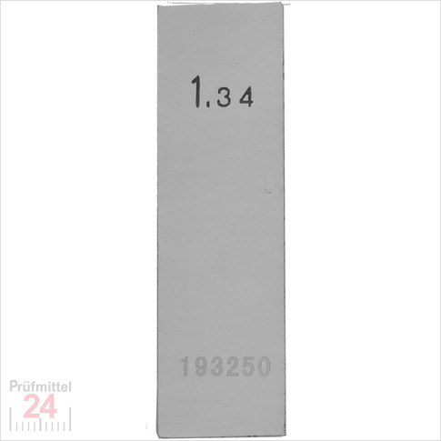 STEINLE 4202 Einzel Parallel Endmaß Stahl 1,34 mm
DIN EN ISO 3650 mit Toleranzklasse: 0