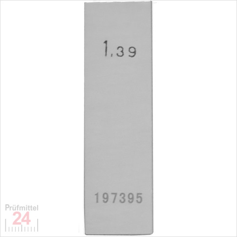 STEINLE 4202 Einzel Parallel Endmaß Stahl 1,39 mm
DIN EN ISO 3650 mit Toleranzklasse: 0