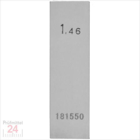 STEINLE 4202 Einzel Parallel Endmaß Stahl 1,46 mm
DIN EN ISO 3650 mit Toleranzklasse: 0