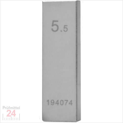 STEINLE 4202 Einzel Parallel Endmaß Stahl 5,5 mm
DIN EN ISO 3650 mit Toleranzklasse: 0