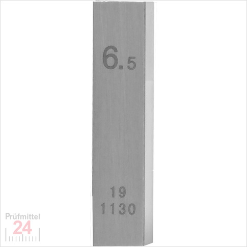STEINLE 4202 Einzel Parallel Endmaß Stahl 6,5 mm
DIN EN ISO 3650 mit Toleranzklasse: 0
