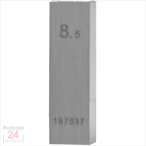STEINLE 4202 Einzel Parallel Endmaß Stahl 8,5 mm
DIN EN ISO 3650 mit Toleranzklasse: 0
