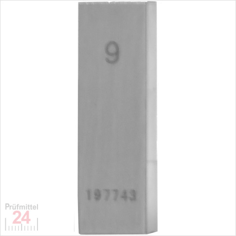 STEINLE 4202 Einzel Parallel Endmaß Stahl 9 mm
DIN EN ISO 3650 mit Toleranzklasse: 0