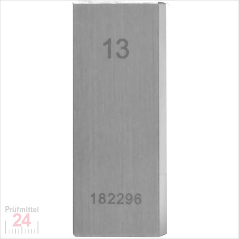 STEINLE 4202 Einzel Parallel Endmaß Stahl 13 mm
DIN EN ISO 3650 mit Toleranzklasse: 0