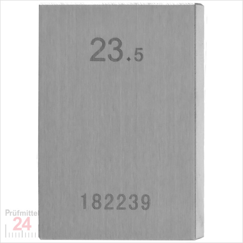 STEINLE 4202 Einzel Parallel Endmaß Stahl 23,5 mm
DIN EN ISO 3650 mit Toleranzklasse: 0