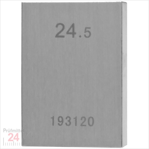 STEINLE 4202 Einzel Parallel Endmaß Stahl 24,5 mm
DIN EN ISO 3650 mit Toleranzklasse: 0