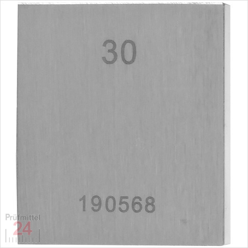 STEINLE 4202 Einzel Parallel Endmaß Stahl 30 mm
DIN EN ISO 3650 mit Toleranzklasse: 0