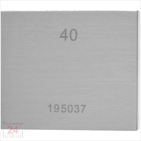 STEINLE 4202 Einzel Parallel Endmaß Stahl 40 mm
DIN EN ISO 3650 mit Toleranzklasse: 0