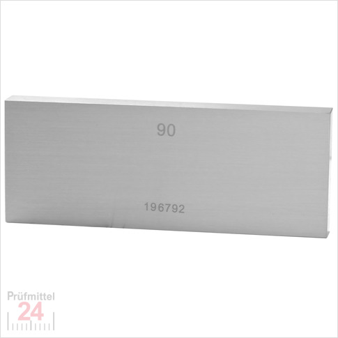 STEINLE 4202 Einzel Parallel Endmaß Stahl 90 mm
DIN EN ISO 3650 mit Toleranzklasse: 0