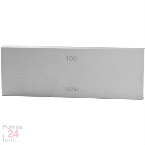 STEINLE 4202 Einzel Parallel Endmaß Stahl 100 mm
DIN EN ISO 3650 mit Toleranzklasse: 0