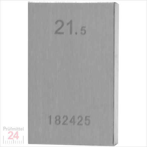 STEINLE 4202 Einzel Parallel Endmaß Stahl 21,5 mm
DIN EN ISO 3650 mit Toleranzklasse: 1