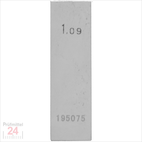 STEINLE 4202 Einzel Parallel Endmaß Stahl 1,09 mm
DIN EN ISO 3650 mit Toleranzklasse: 2