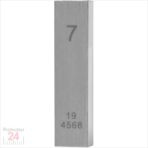 STEINLE 4202 Einzel Parallel Endmaß Stahl 7 mm
DIN EN ISO 3650 mit Toleranzklasse: 2