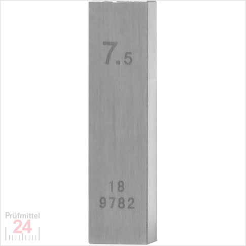 STEINLE 4202 Einzel Parallel Endmaß Stahl 7,5 mm
DIN EN ISO 3650 mit Toleranzklasse: 2