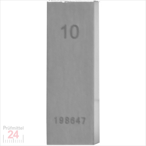 STEINLE 4202 Einzel Parallel Endmaß Stahl 10 mm
DIN EN ISO 3650 mit Toleranzklasse: 2