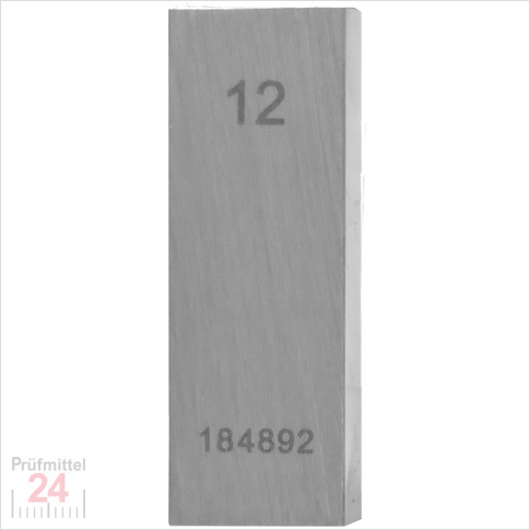 STEINLE 4202 Einzel Parallel Endmaß Stahl 12 mm
DIN EN ISO 3650 mit Toleranzklasse: 2