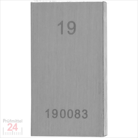 STEINLE 4202 Einzel Parallel Endmaß Stahl 19 mm
DIN EN ISO 3650 mit Toleranzklasse: 2