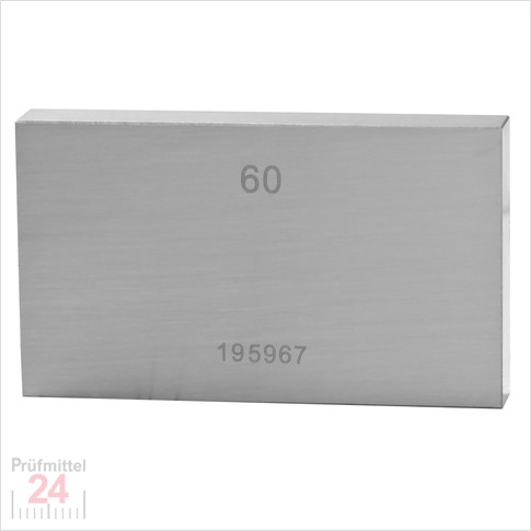 STEINLE 4202 Einzel Parallel Endmaß Stahl 60 mm
DIN EN ISO 3650 mit Toleranzklasse: 2