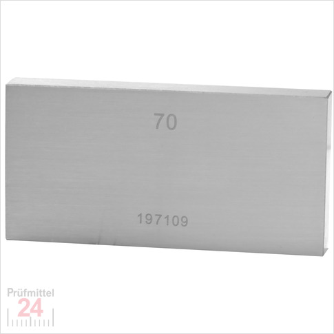 STEINLE 4202 Einzel Parallel Endmaß Stahl 70 mm
DIN EN ISO 3650 mit Toleranzklasse: 2