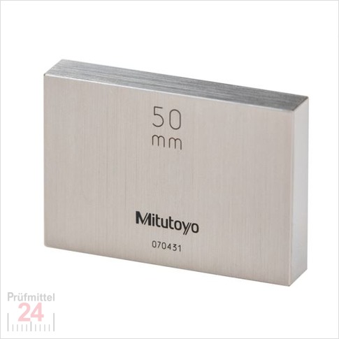 Mitutoyo Einzel Parallel Endmaß Stahl 50 mm
DIN EN ISO 3650 mit Toleranzklasse: 1
inkl. Herstellerprüfzertifikat