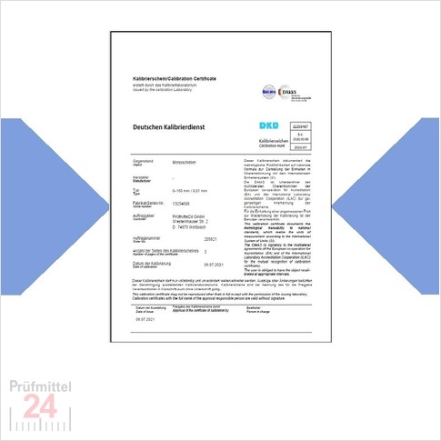 DAkkS Kalibrierung Parallel Endmaß Satz Stahl 87 teilig.
in einem DAkkS akkreditiertem Prüflabor
inkl. PDF DAkkS Kalibrierschein
