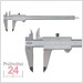 STEINLE 1102 Taschen Messschieber 200 mm
mit Feststellschraube, Ablesung: 0,05 mm
DIN862 - inkl. Gewindetabelle