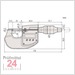 Mitutoyo Digimatic Bügelmessschraube  0 - 25 mm 
293-100-20 Serie 293 Ablesung: 0,0001 mm
Absolute, hochgenau
