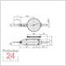 Mitutoyo Serie 513 Fühlhebelmessgerät 0,8 / 0,01 mm 
Messeinsatz: 17,4 mm / Außenring: 40 mm
513-404-10E / Bezifferung: 0-40-0 / Bauform: horizontal