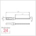 STEINLE Prüfstift Messstift  mit Griff Gruppe: F5 / 1,00 - 2,99 mm
Genauigkeitsgrad: 1, DIN 2269, Länge: 63 mm
Toleranz: ± 1,0 µm